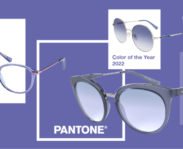 Brillen und Sonnenbrillen in der Pantone Trendfarbe 2022 Very Peri